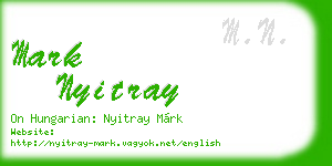 mark nyitray business card